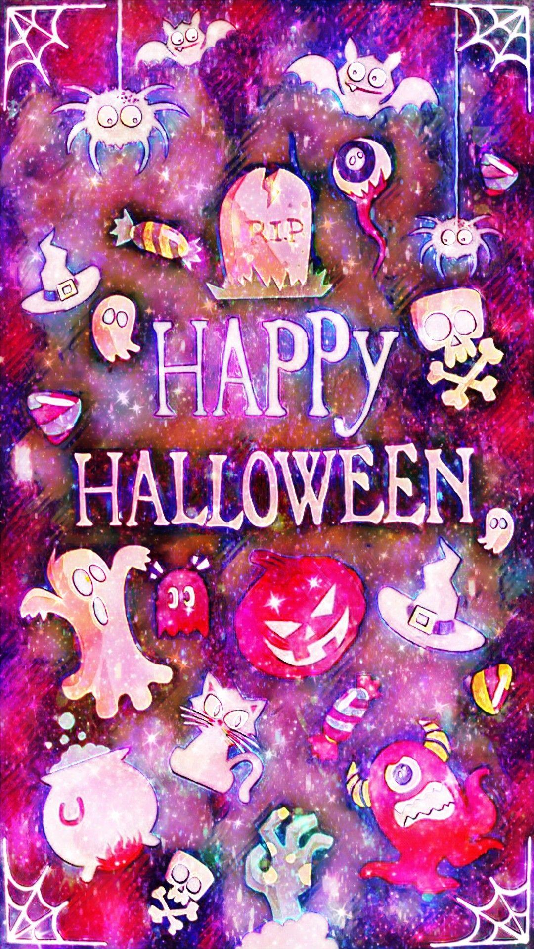 Happy Halloween Galaxy, made by me #patterns #purple