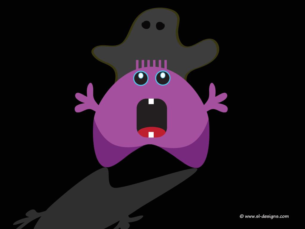 Halloween Desktop Wallpaper Monster And Ghost By SL Designs