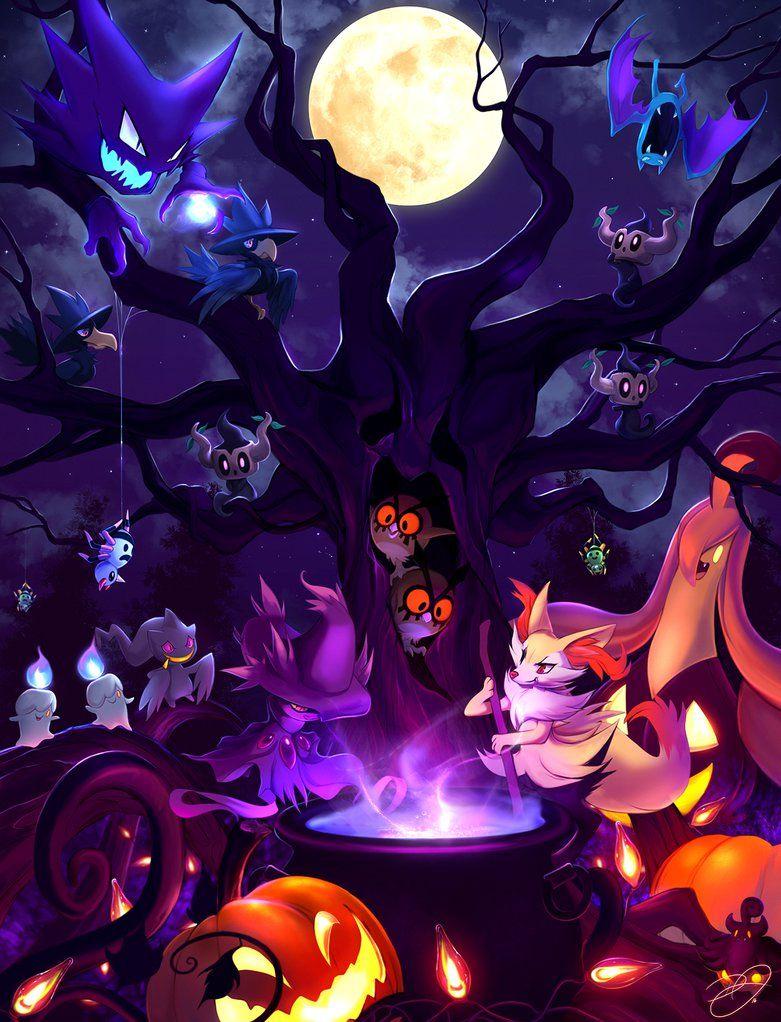 Cute Pokemon Halloween Wallpaper Free Cute Pokemon Halloween Background