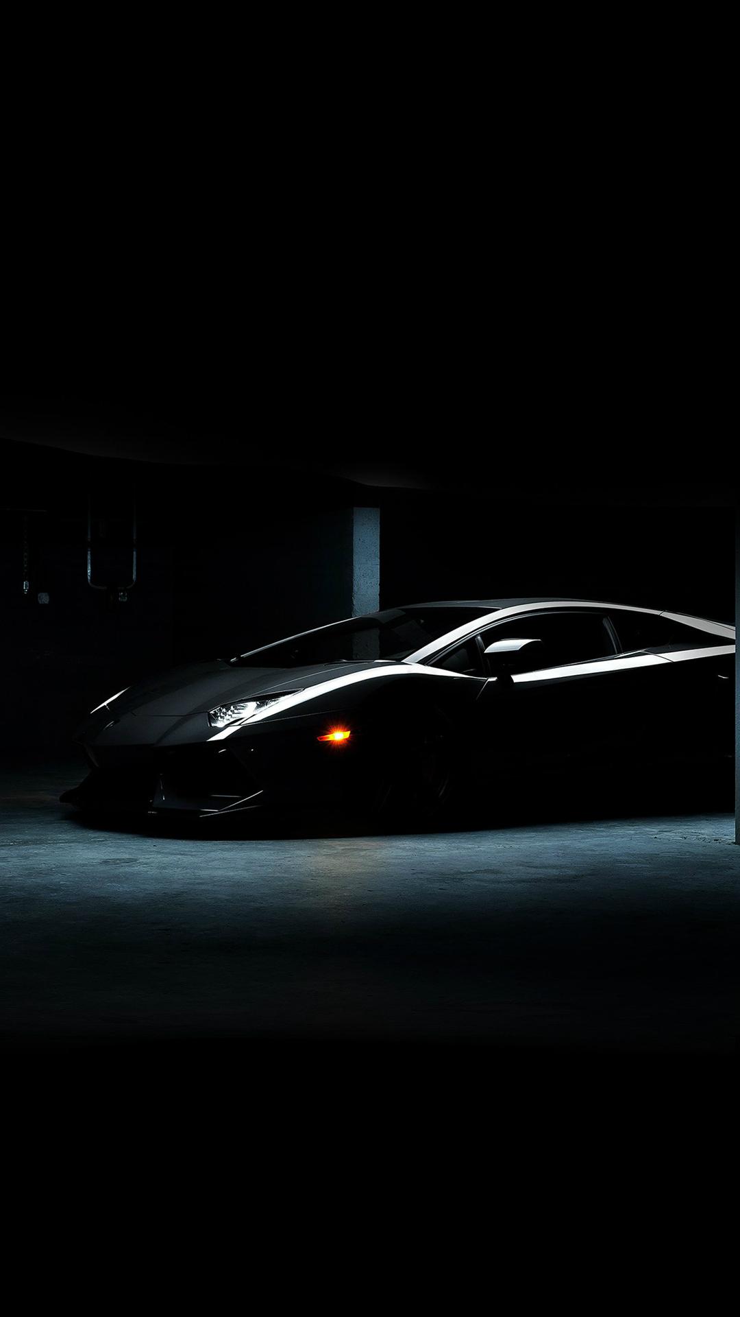 Lamborghini Car Dark Black Awesome iPhone 8 Wallpaper Free