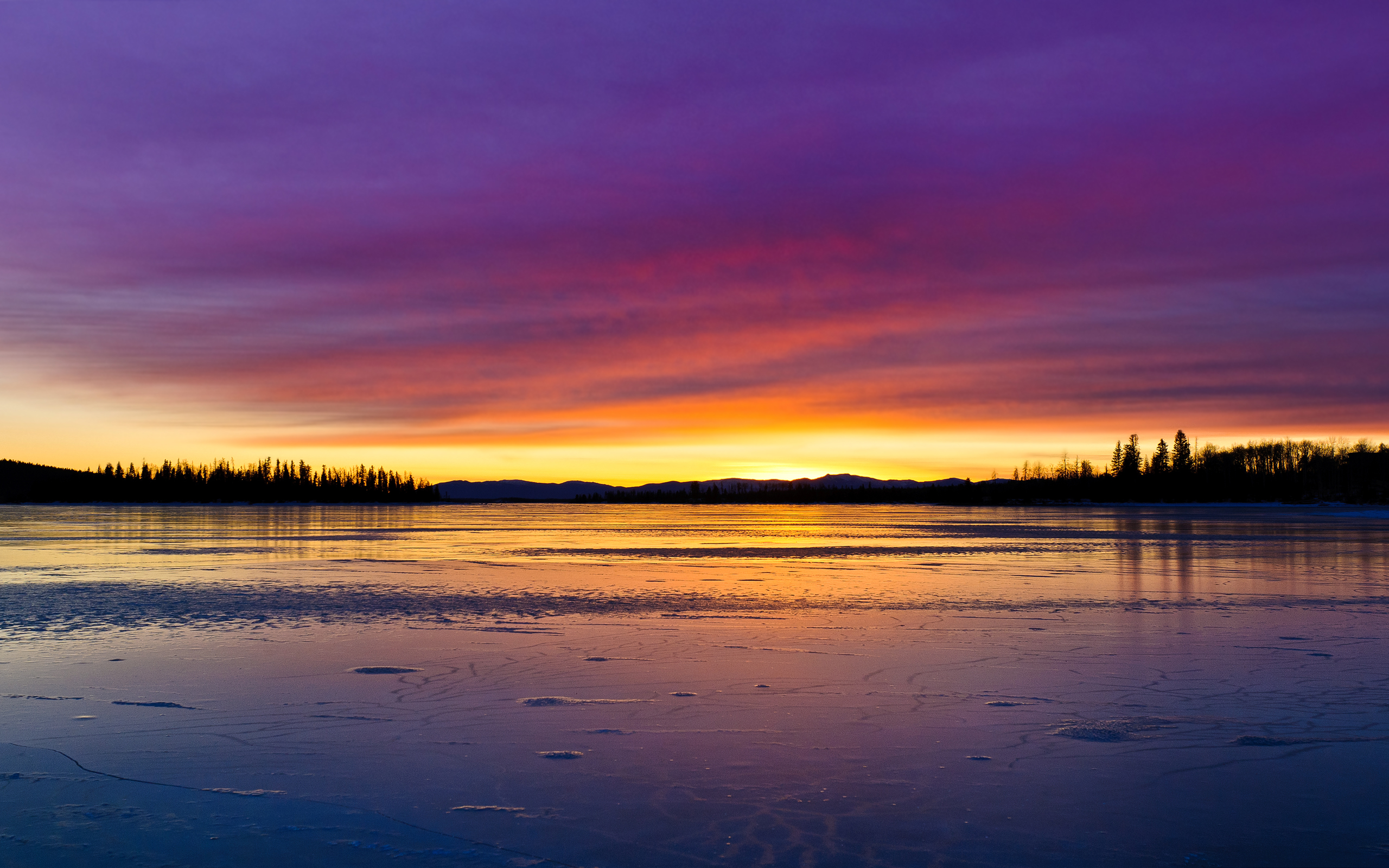 Lake sunset HD wallpaperx1600