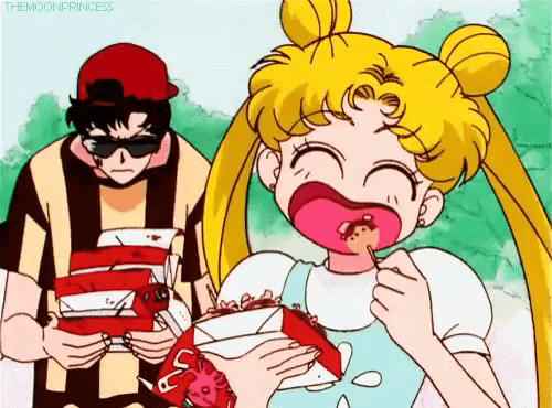 Sailor Moon Eating GIFs. Tenor Moon Eating Wallpaper