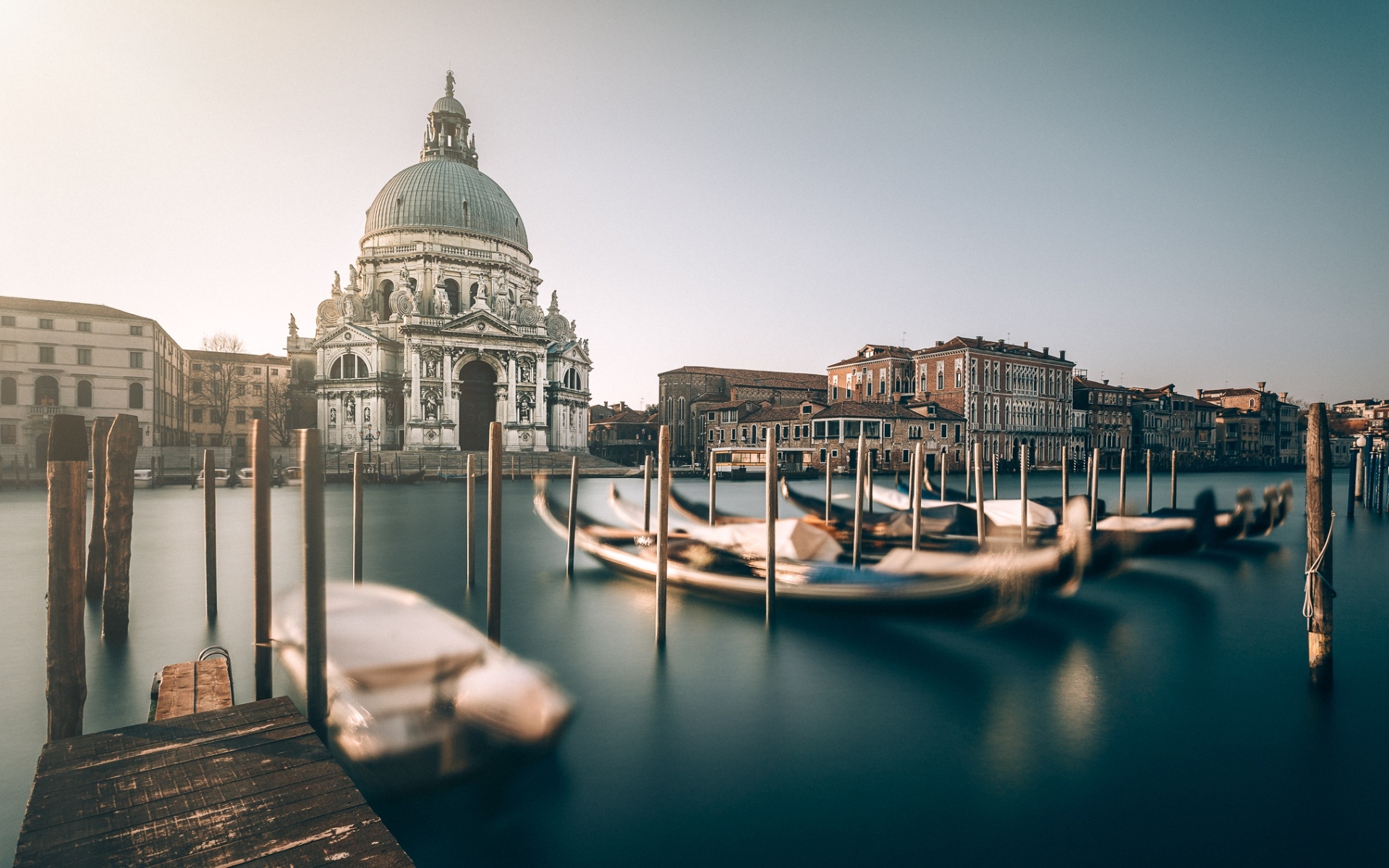 Wallpaper of Building, Dome, Gondola, Italy, Venice