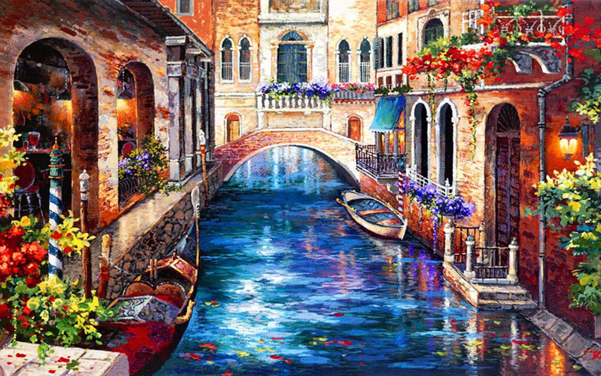 Venice River Wallpaper
