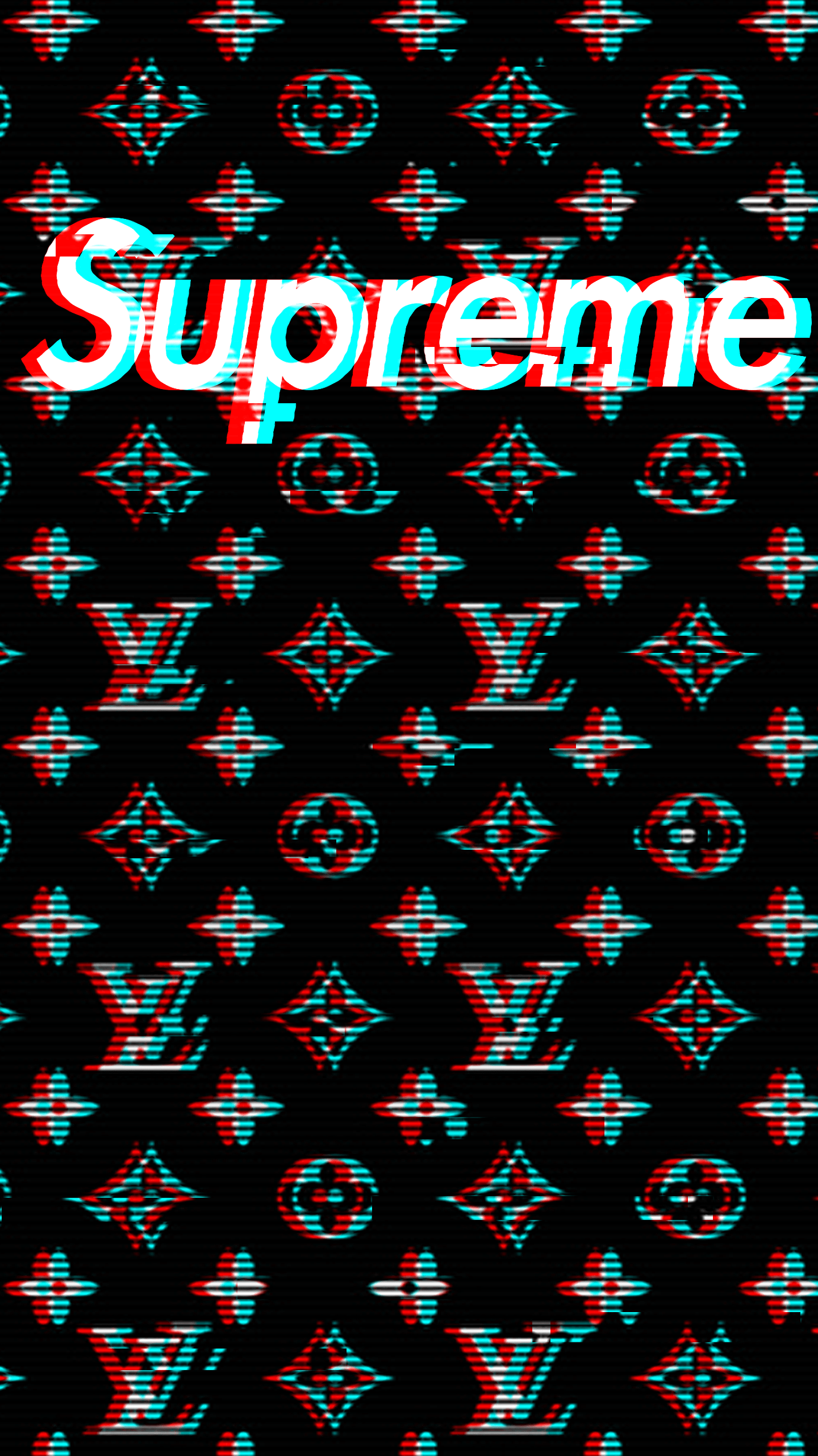 Black Louis Vuitton Supreme Wallpaper Free Black