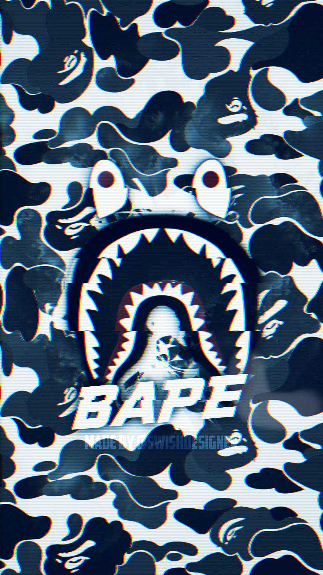Supreme X BAPE // Hypebeast Wallpapers // @nixxboi  Bape shark wallpaper,  Hypebeast wallpaper, Bape wallpapers