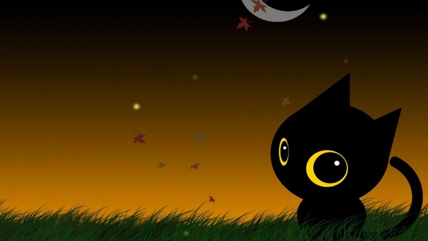 Top Cute Cat Halloween Wallpaper FULL HD 1920×1080 For PC