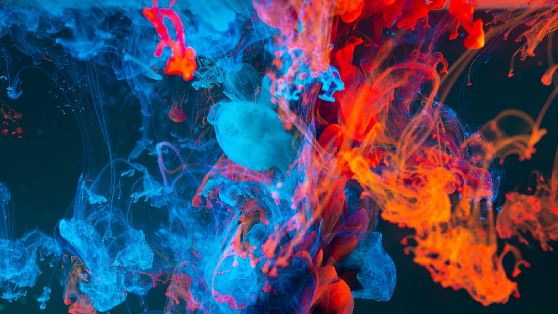 Download Wallpaper 1920x1080 Paint Liquid Abstract Colorful