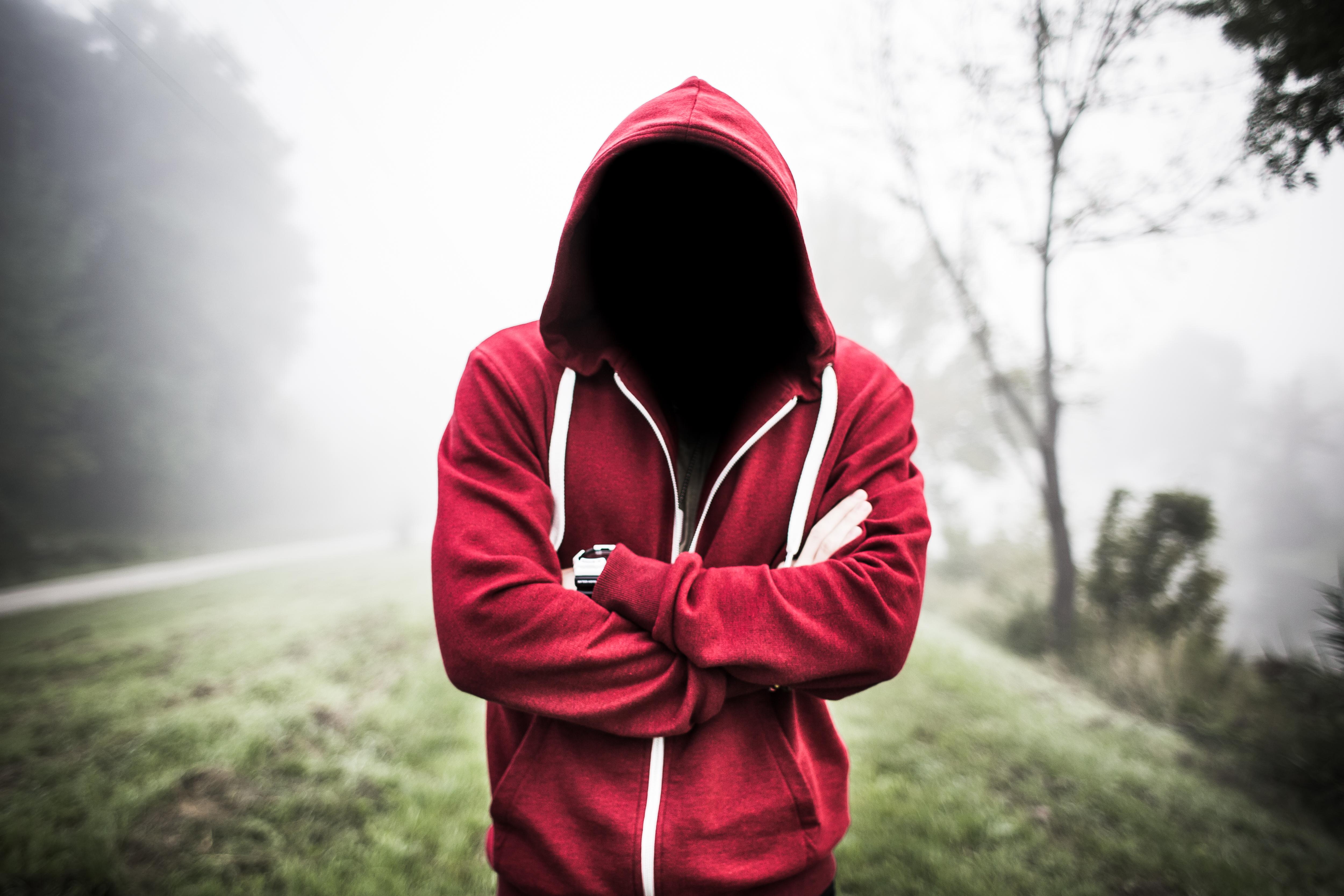 Creepy Man Without a Face in a Hoodie Free
