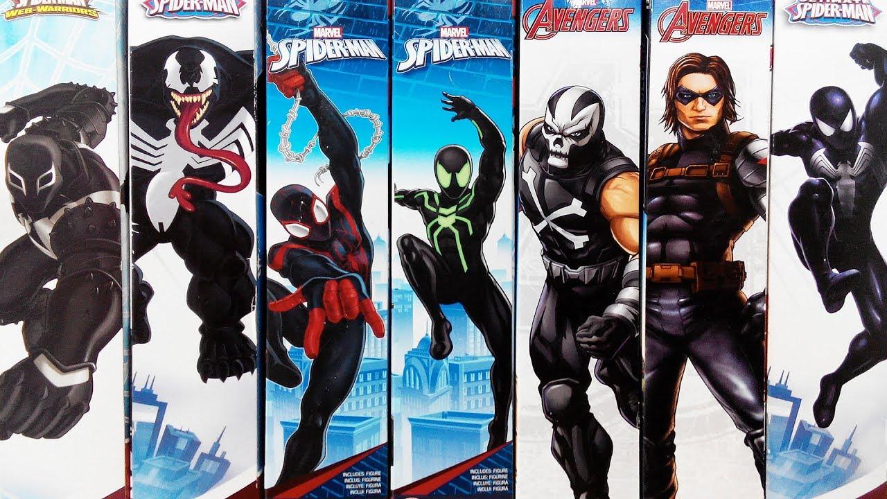 Superhero Black Suit, Venom, Agent Venom, Crossbones, Big Time Spider Man, Kid Arachnid