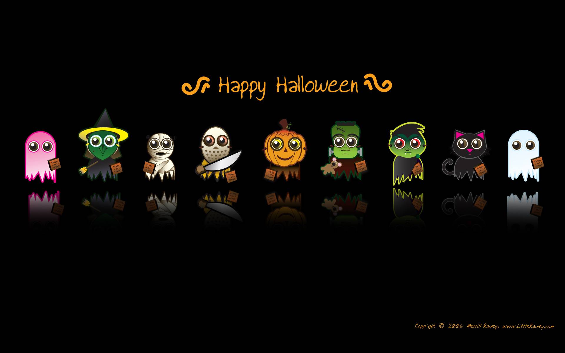 Happy Halloween with Guitars Wallpaper at