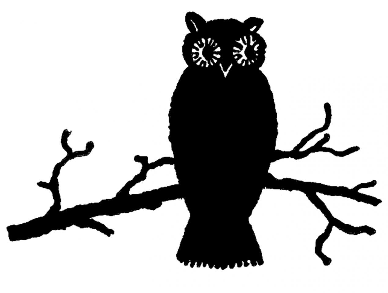 Halloween Owl Clip Art Black And White