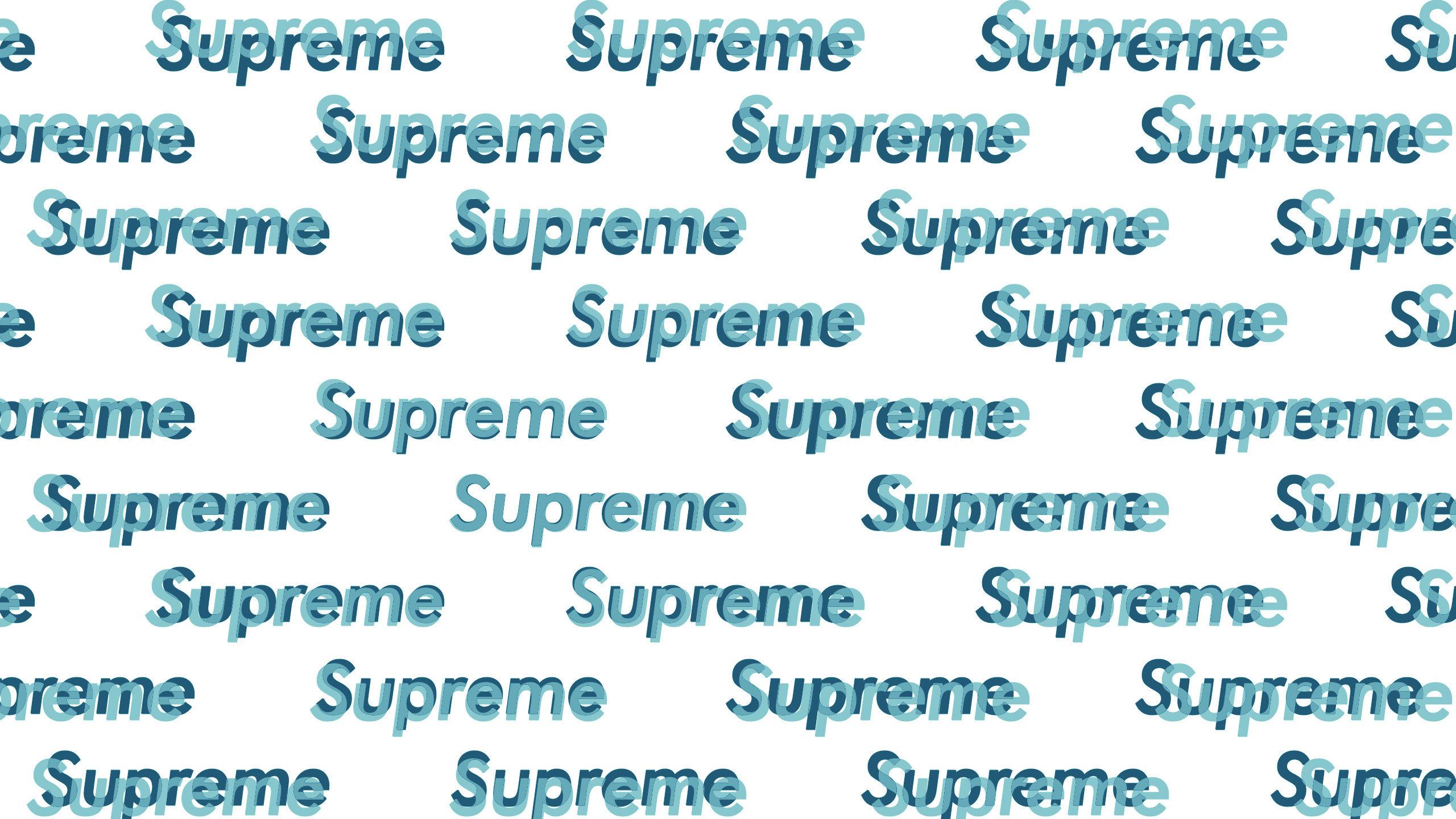 Supreme Blue Text Wallpaper