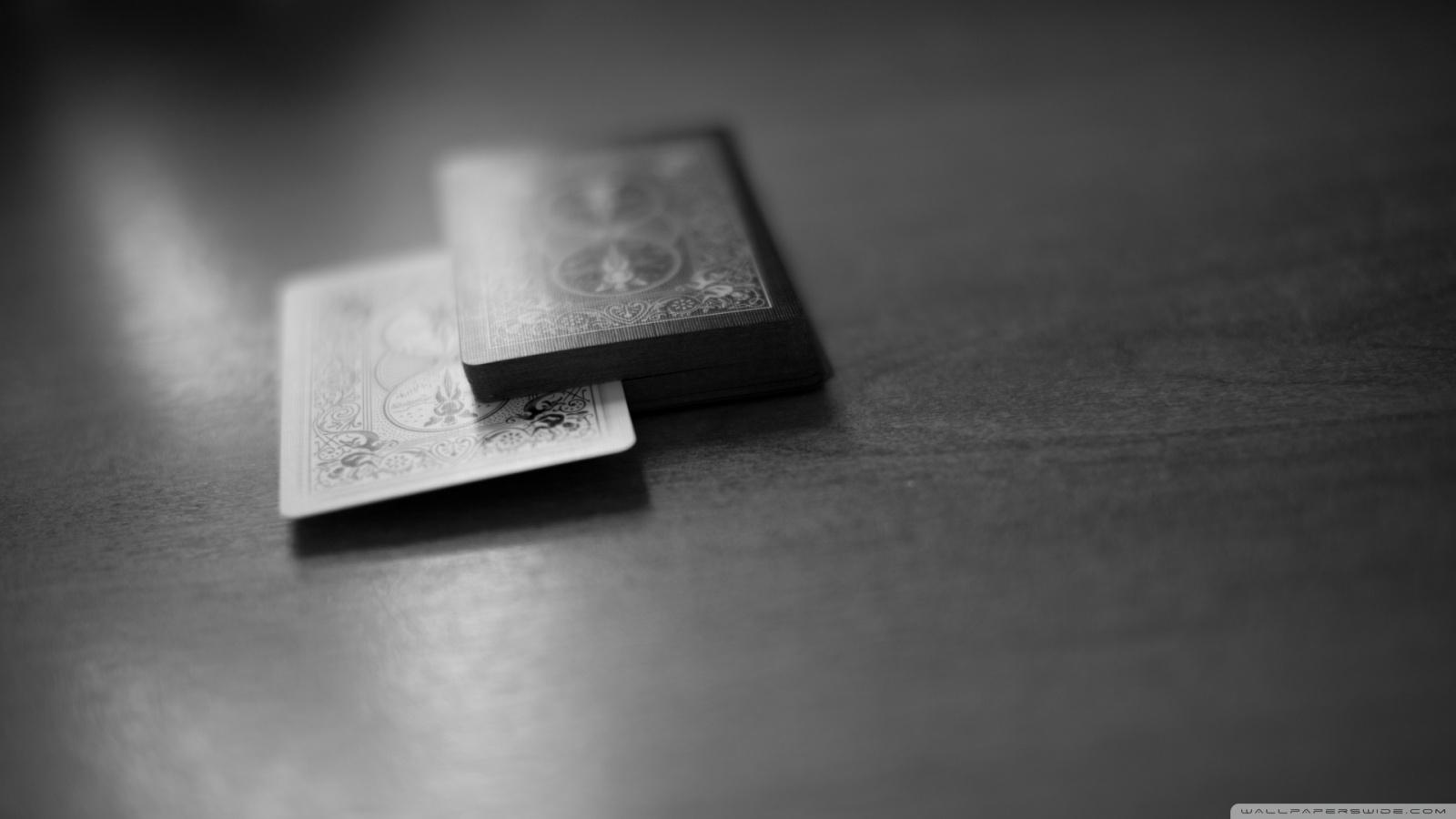 Black And White Playing Cards Ultra HD Desktop Background