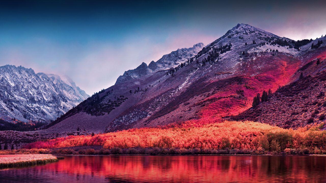 Wallpaper Sierra Nevada, Mountains, macOS High Sierra, Stock