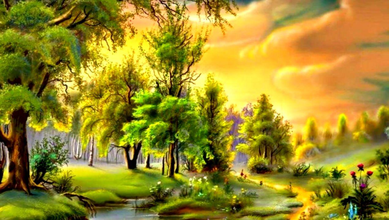 Nature Painting Wallpaper Art. Wallpaper Every Day
