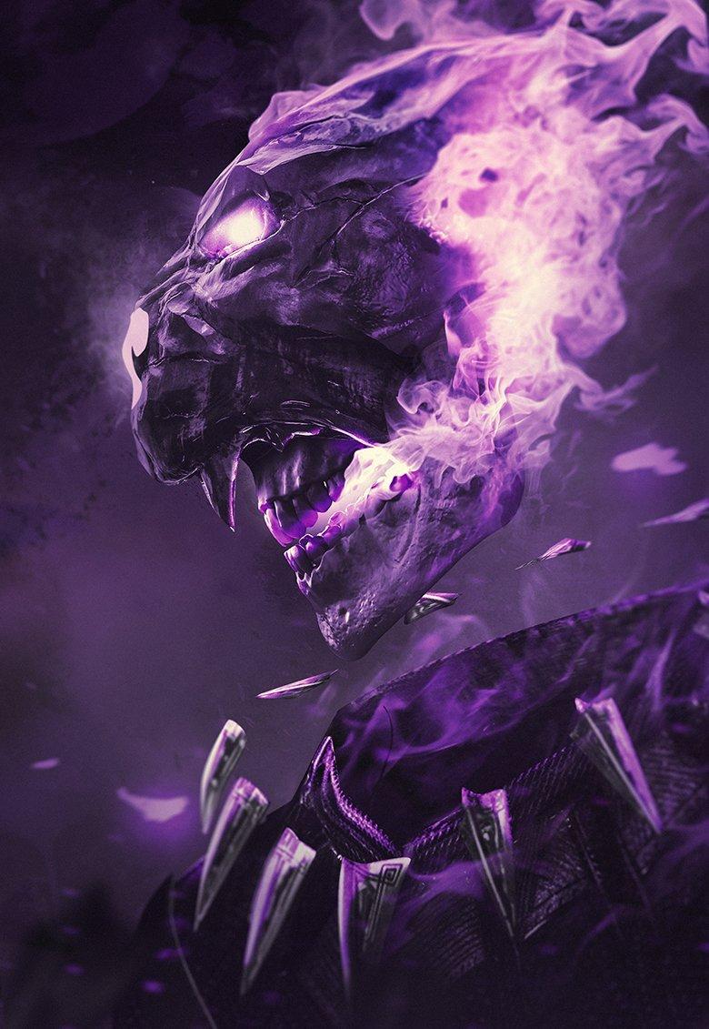 Black Panther Becomes The New Ghost Rider In Awesome Fan Art