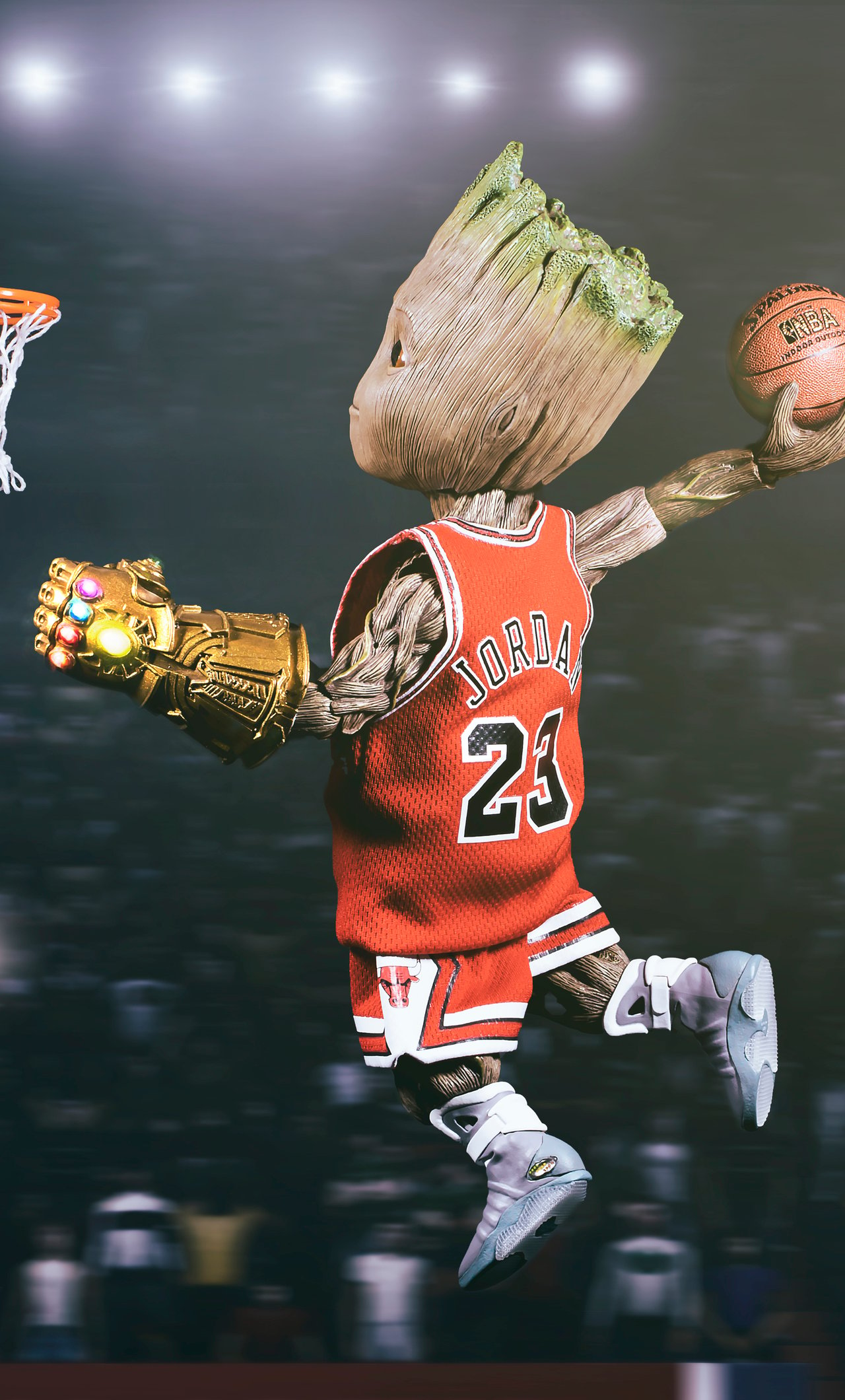 Baby Groot Playing Basketball iPhone HD 4k