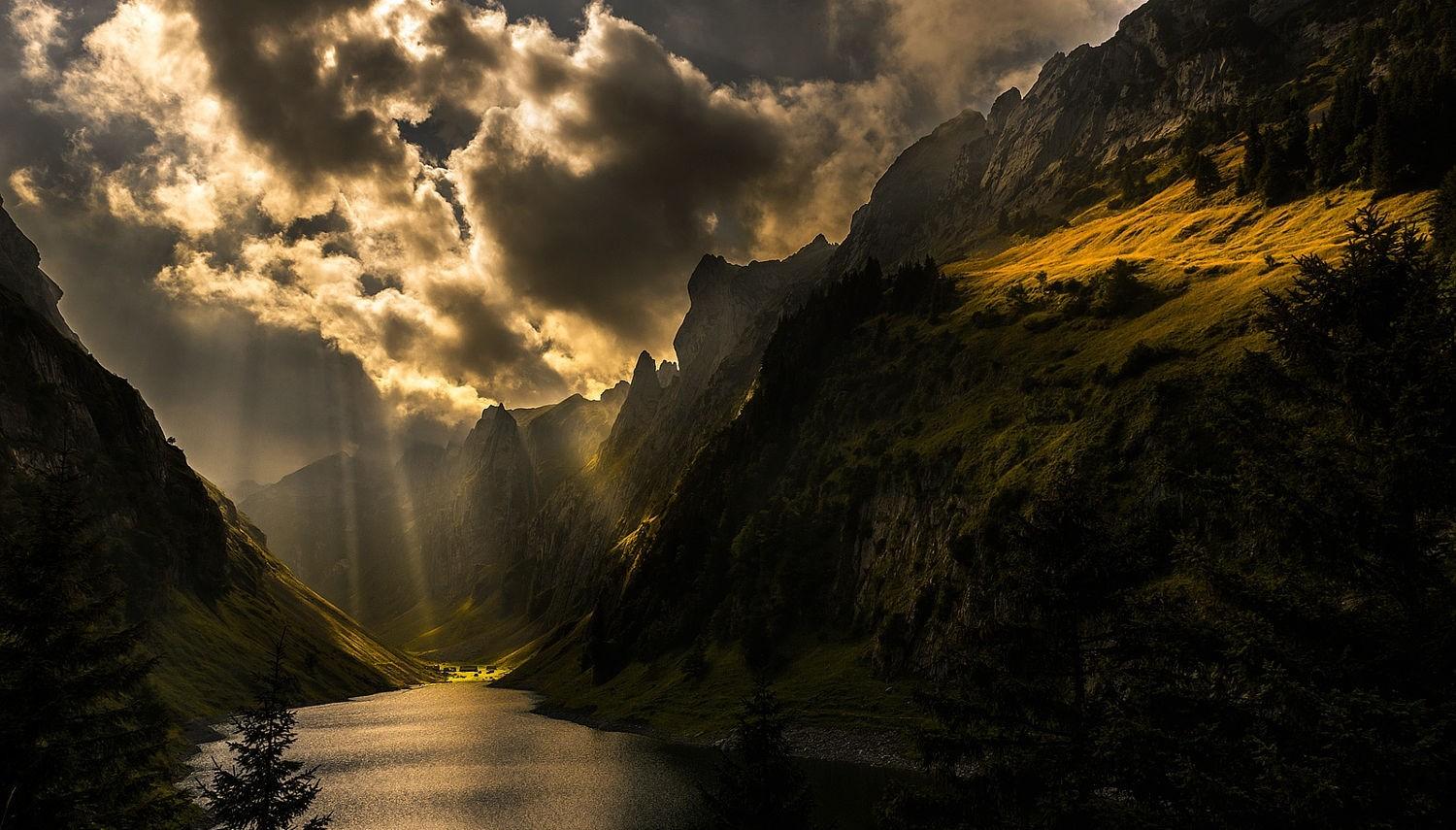 #mountains, #lake, #clouds, #nature, #photography