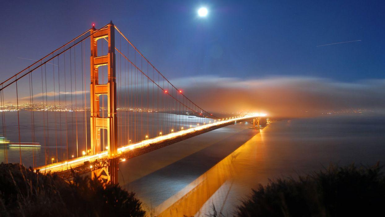 Landscapes cityscapes bridges Golden Gate Bridge San