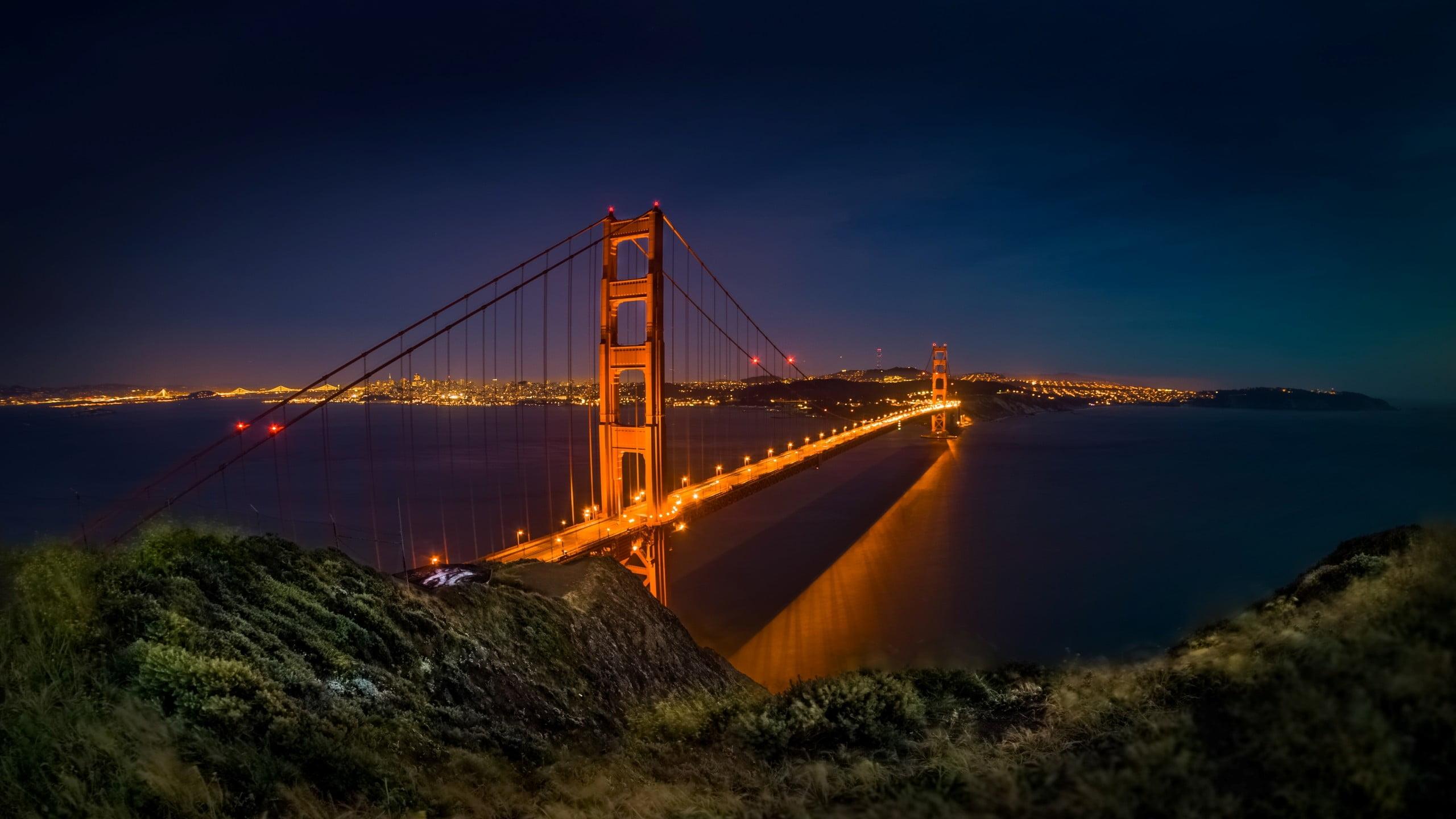 Suspension bridge, landscape, Golden Gate Bridge, bridge