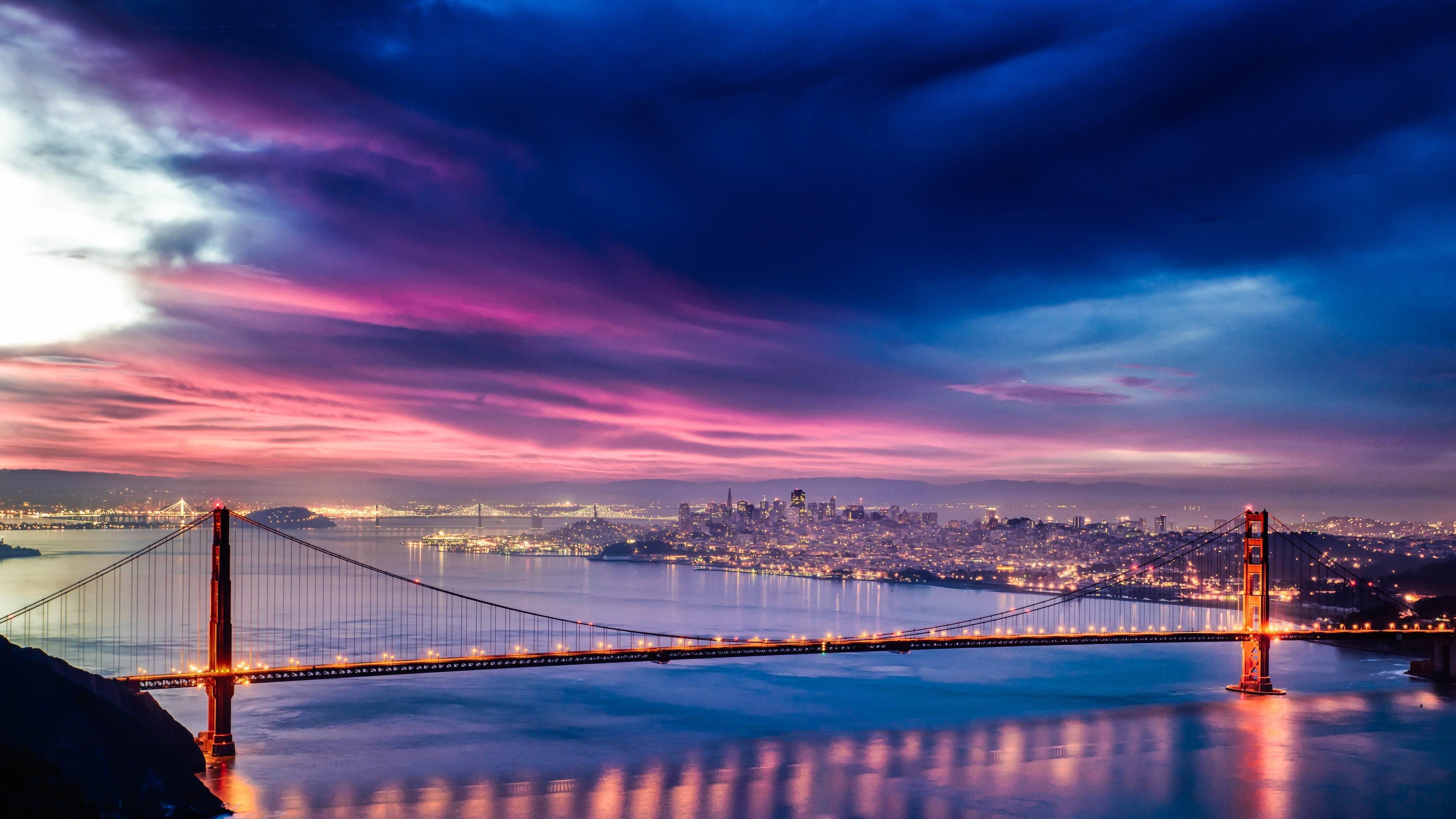 Golden Gate bridge, landscape, urban, Golden Gate Bridge