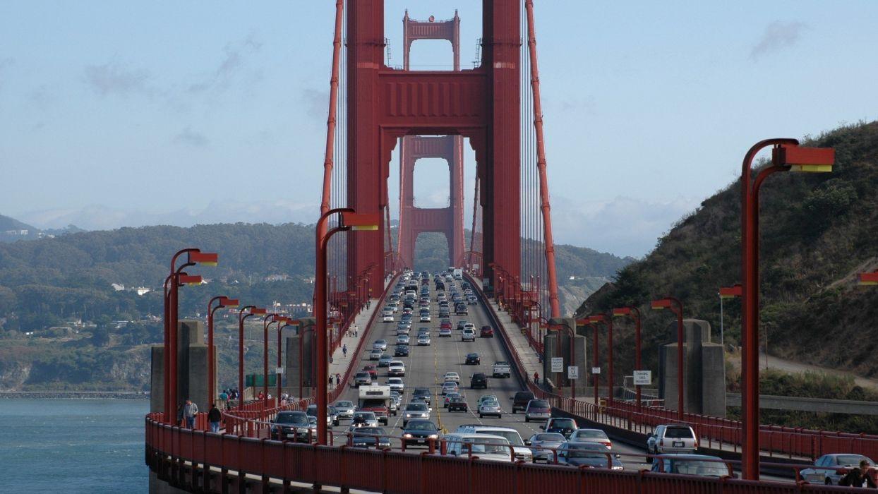 Landscapes cityscapes bridges Golden Gate Bridge San