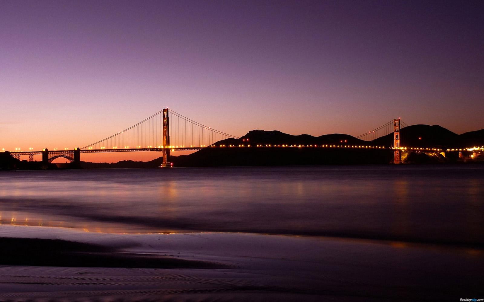 San Francisco Golden Gate Bridge Night 51110 scenery