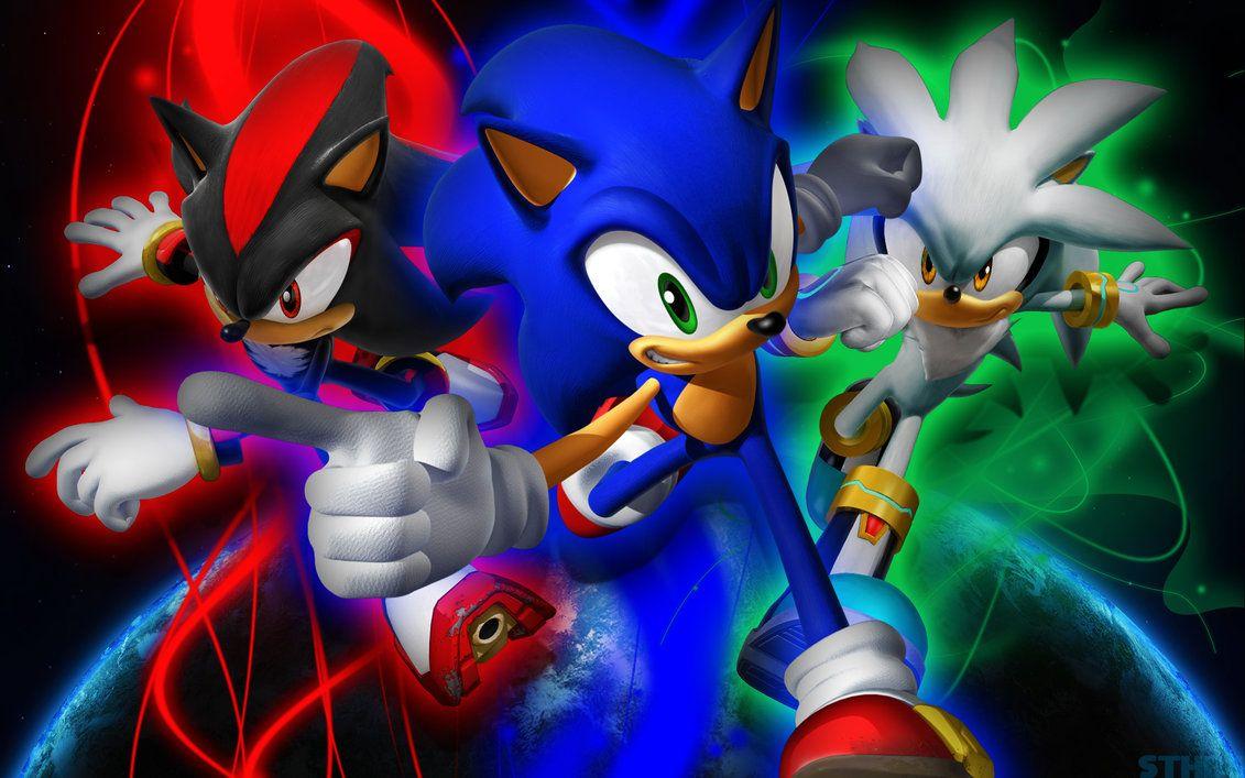 Sonic, Shadow And Silver. Cartoon wallpaper, Sonic and shadow, Sonic