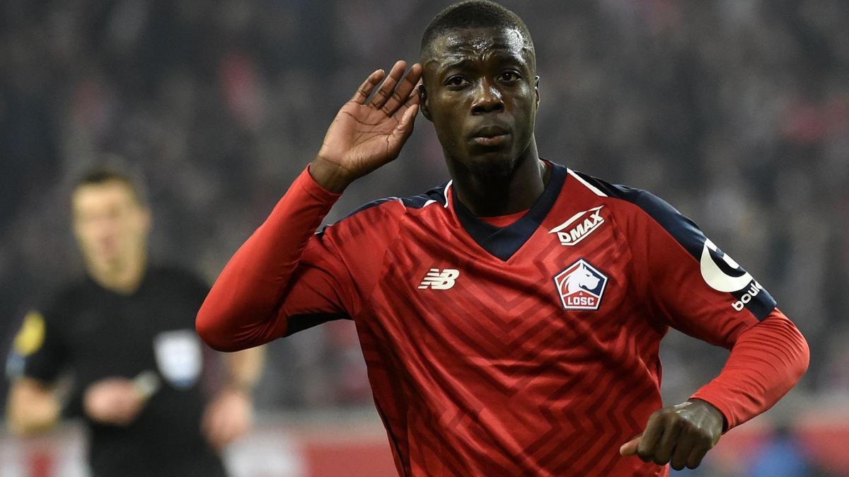 Arsenal's record signing Nicolas Pepe banters with Pierre