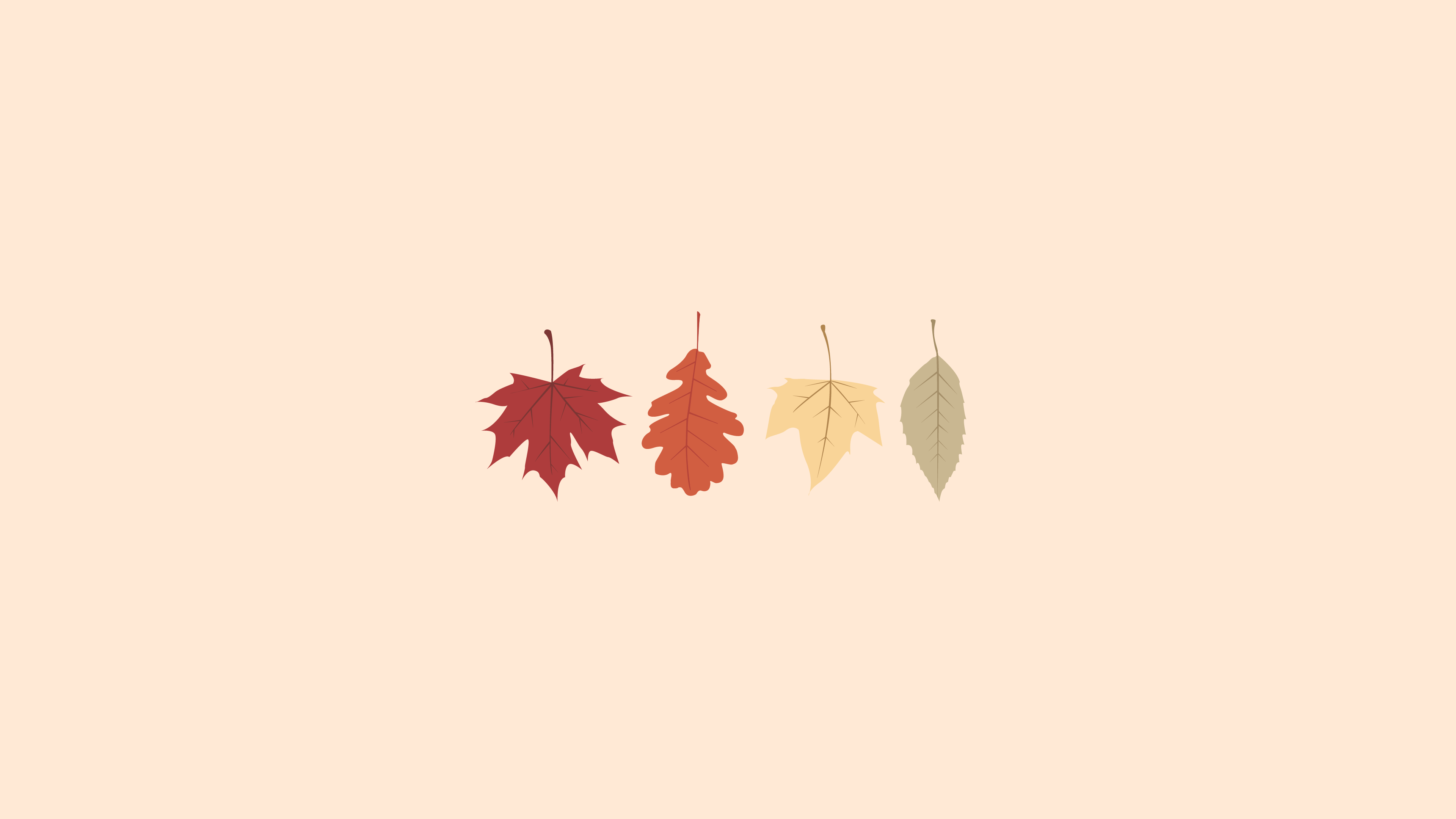 Fall is almost here! OC leaf wallpaper (3840x2160)