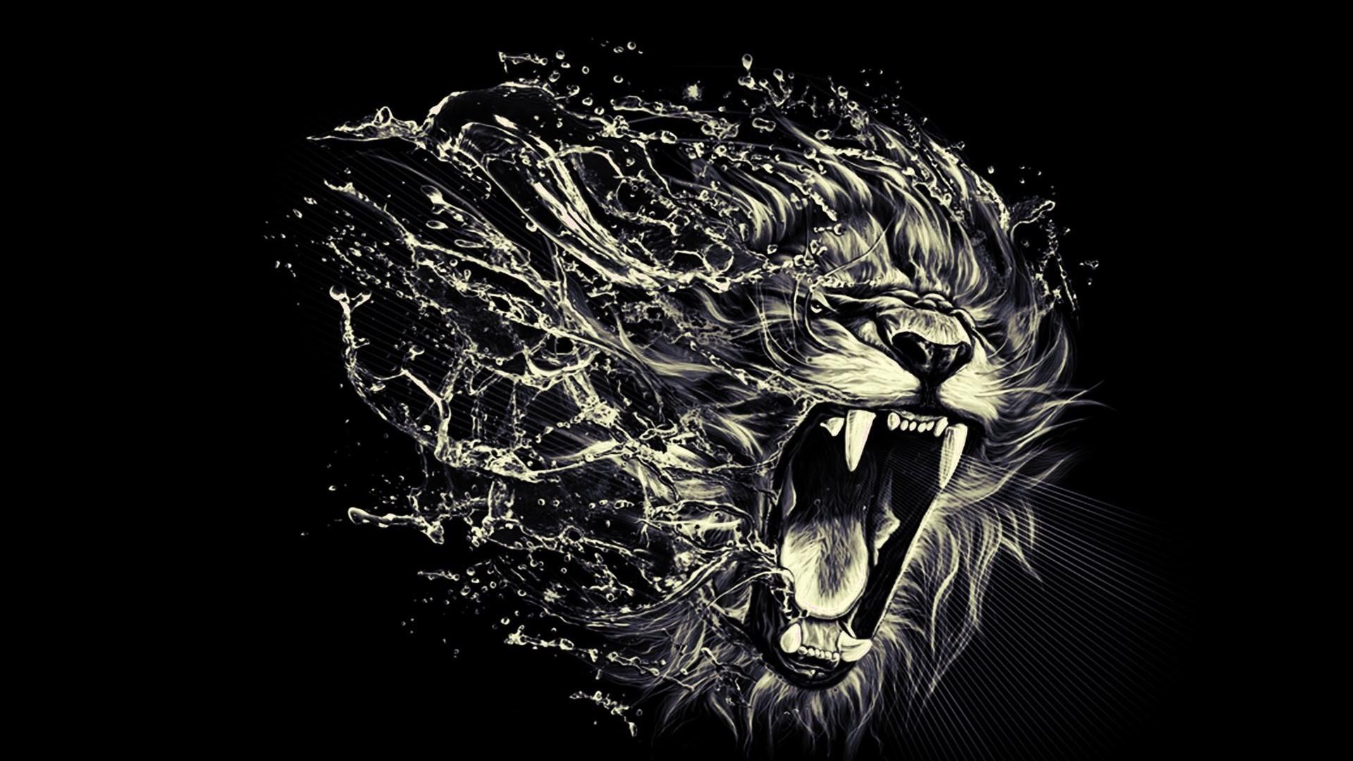 angry lion eyes wallpaper
