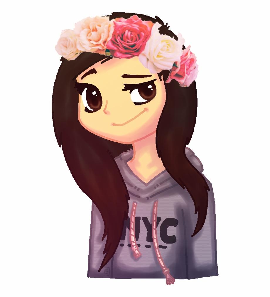 Monkey Emoji With Flower Crown Png Graphic Girl With