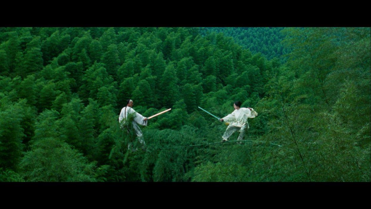 Trees screenshots Ziyi Zhang martial arts swords Crouching