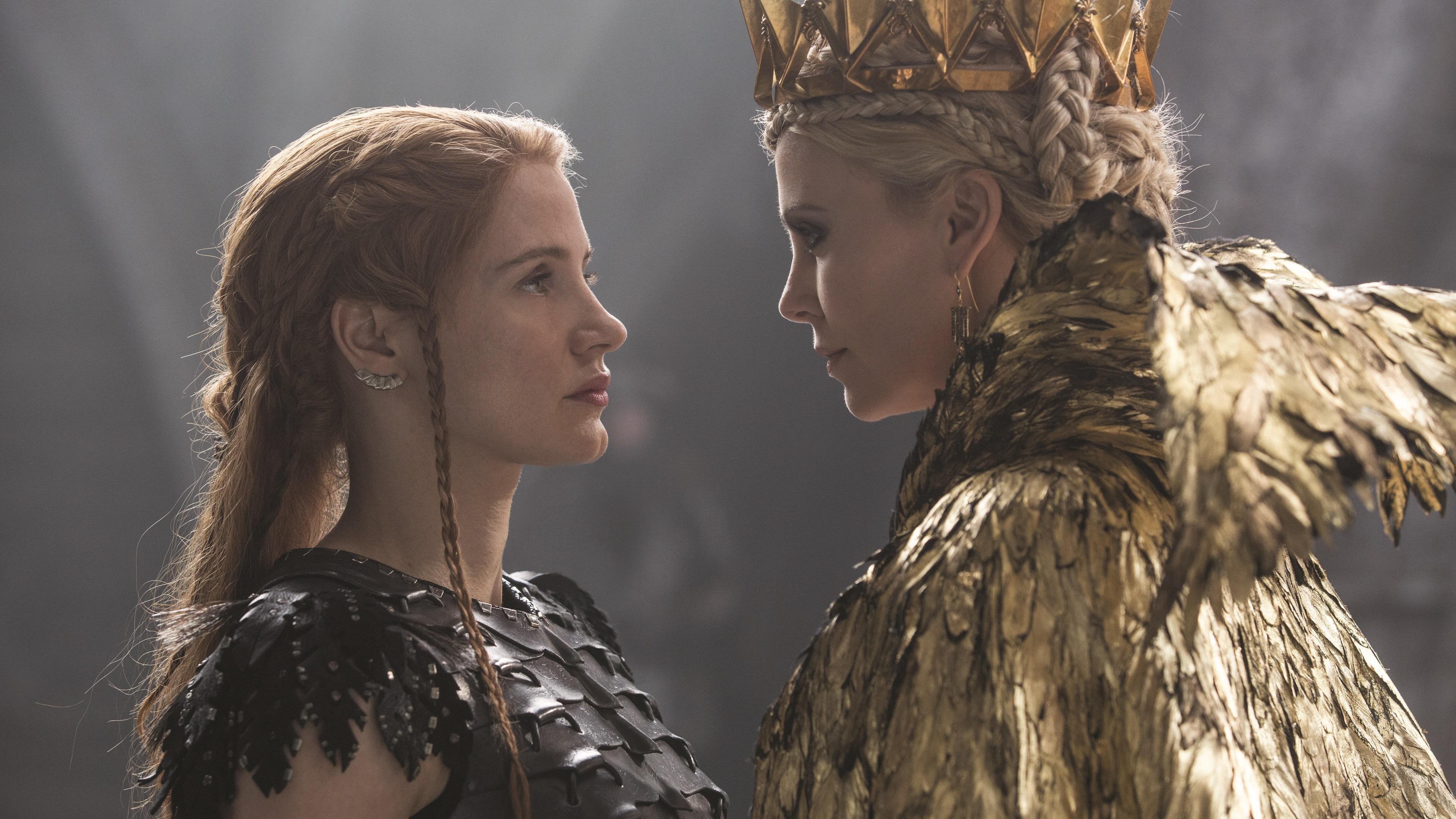 Wallpaper Charlize Theron, Jessica Chastain, The Huntsman