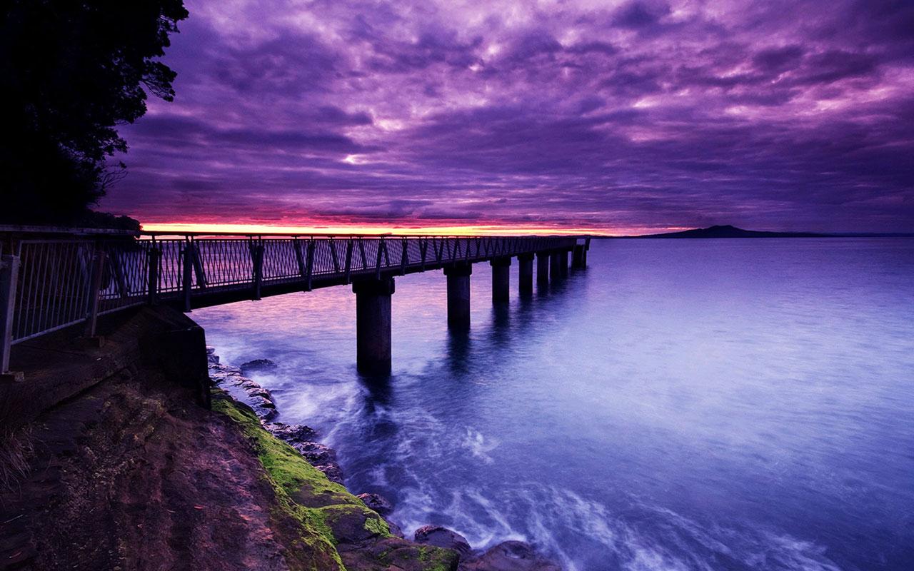 Dawn pier the aesthetic landscape photography wallpaper 9