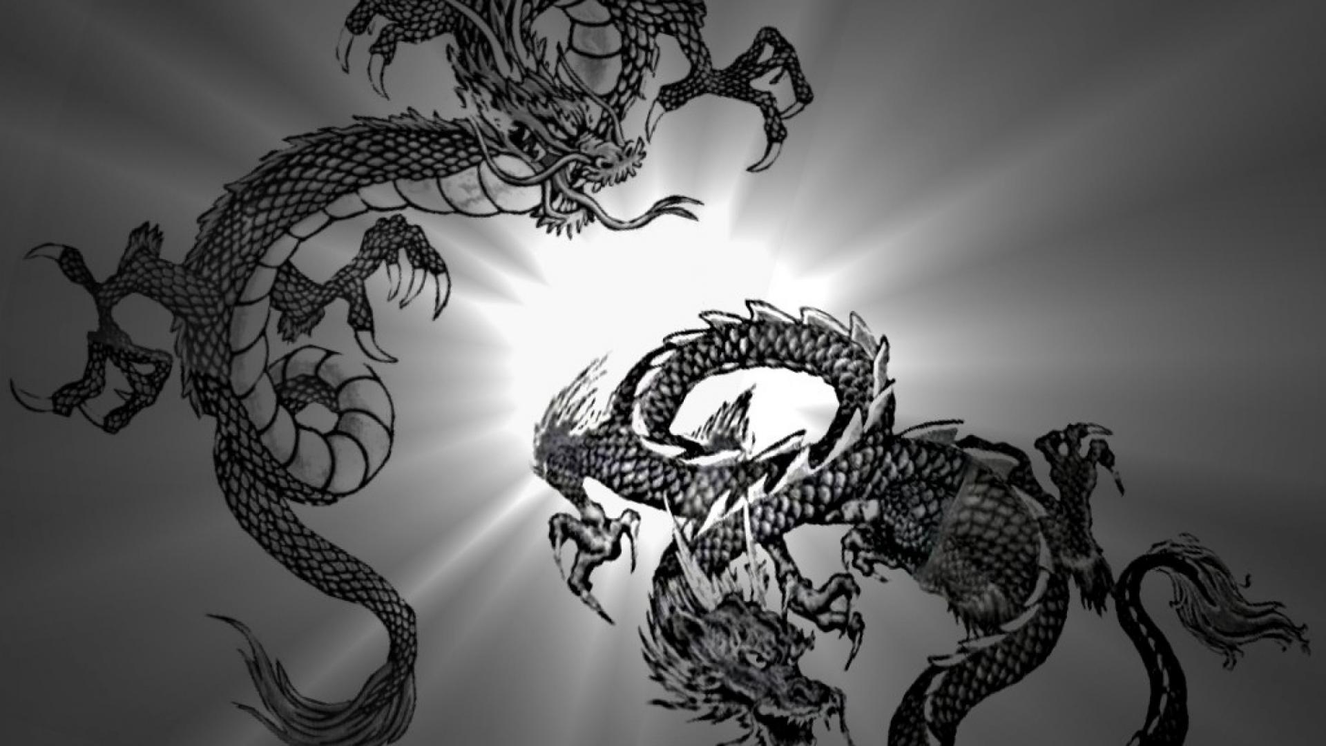 Dragon Black And White Wallpapers - Wallpaper Cave