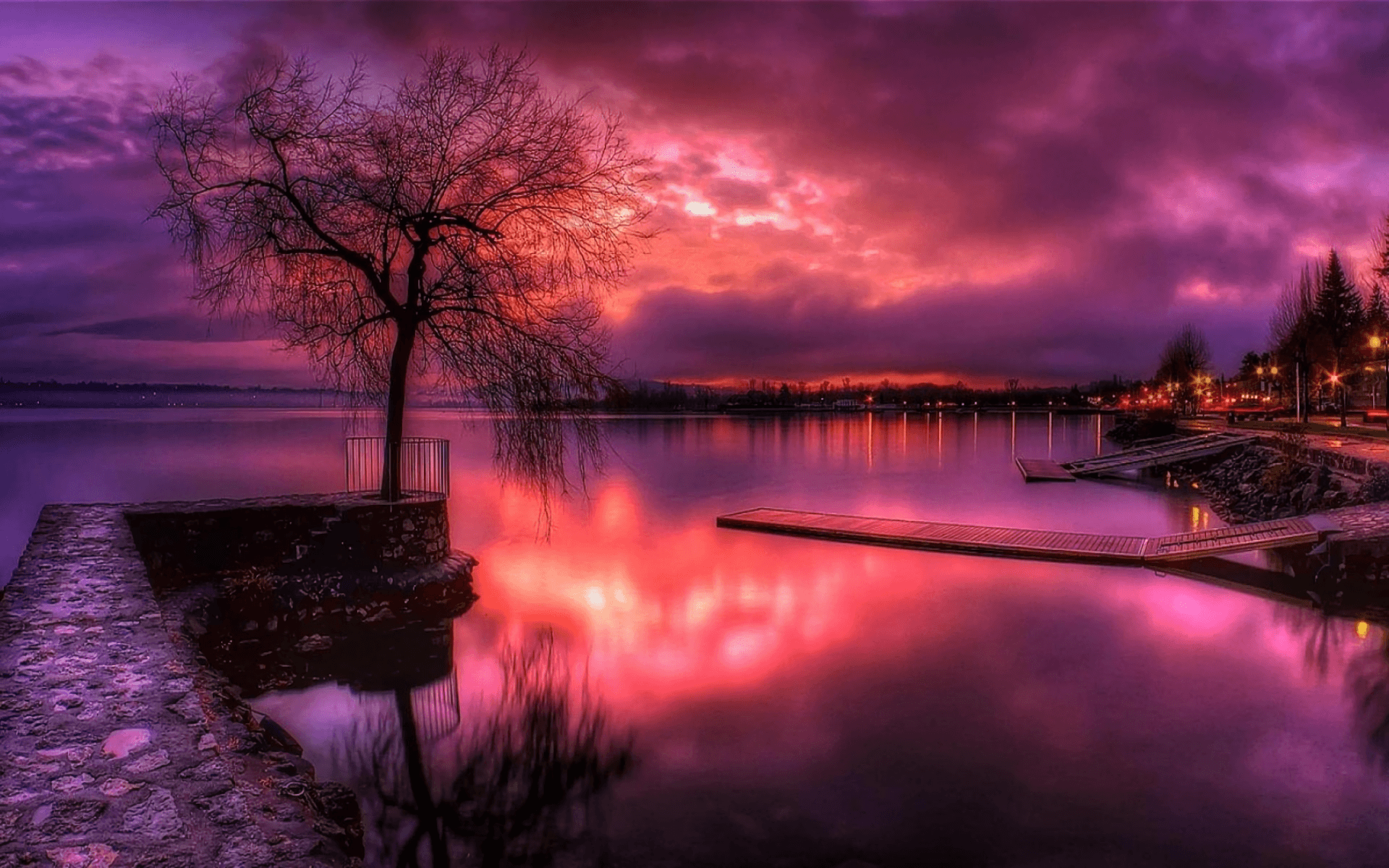 Glorious purple sunset HD Wallpaper. Background Image