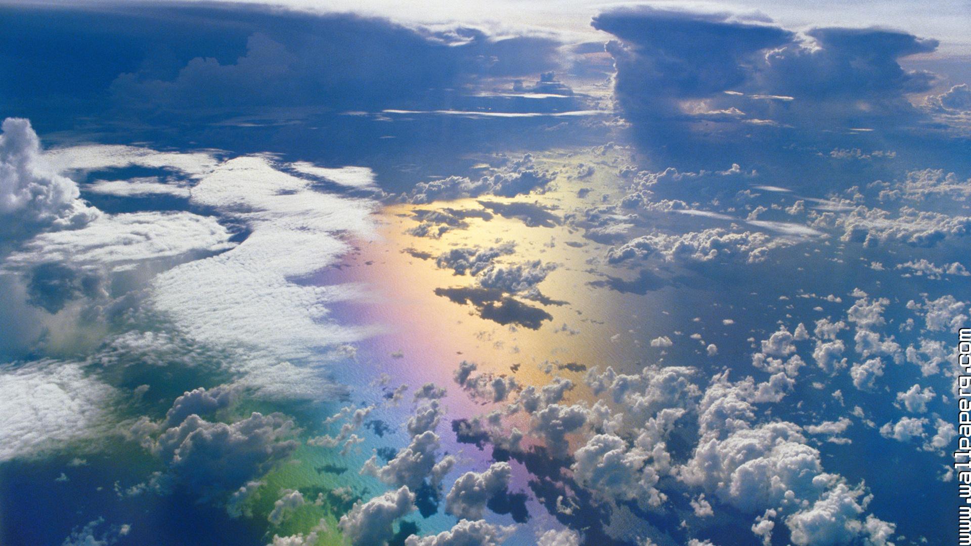 Download Glorious rainbow from above wallpaper