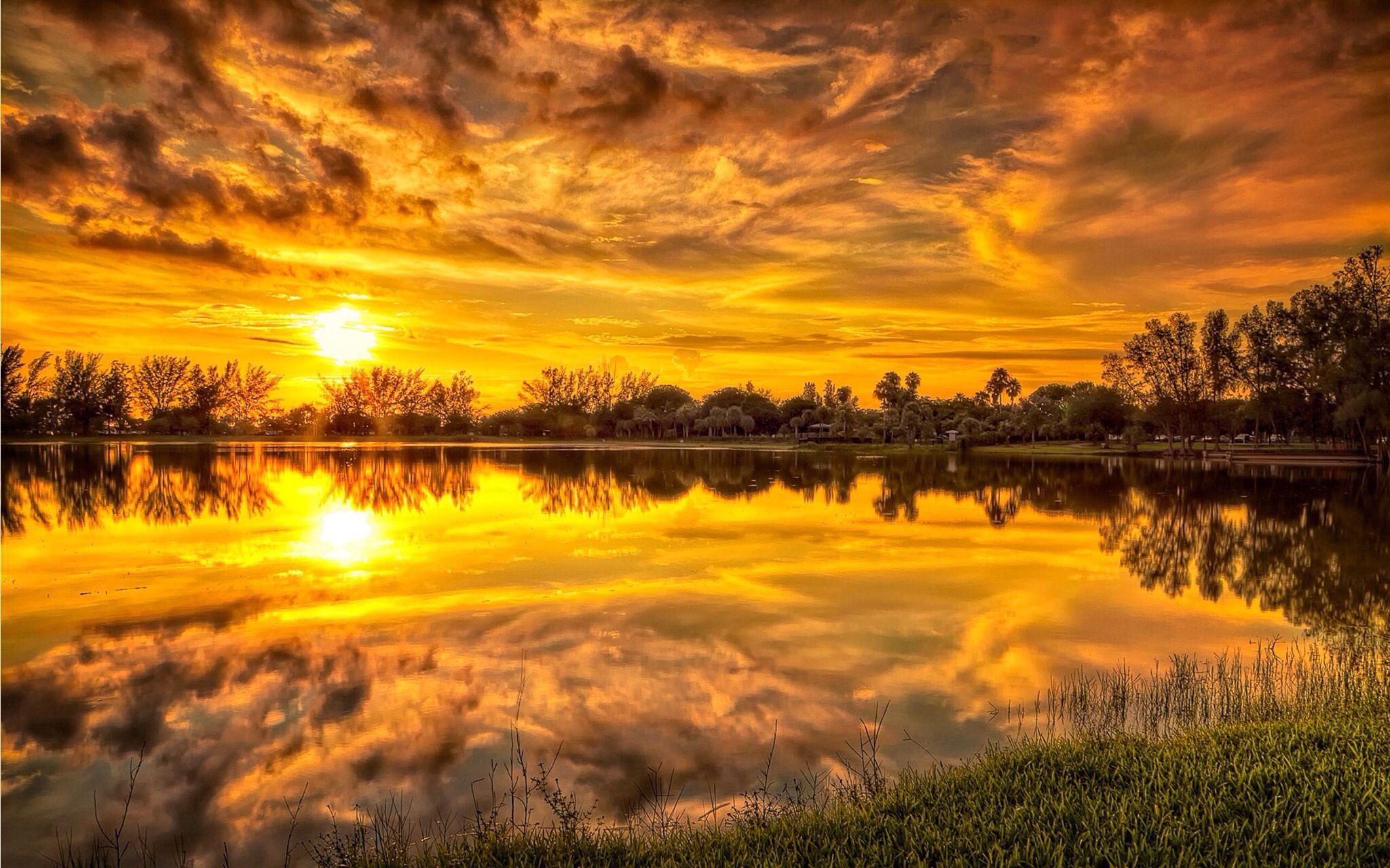 HDR photography. Sunrise landscape, Sunset