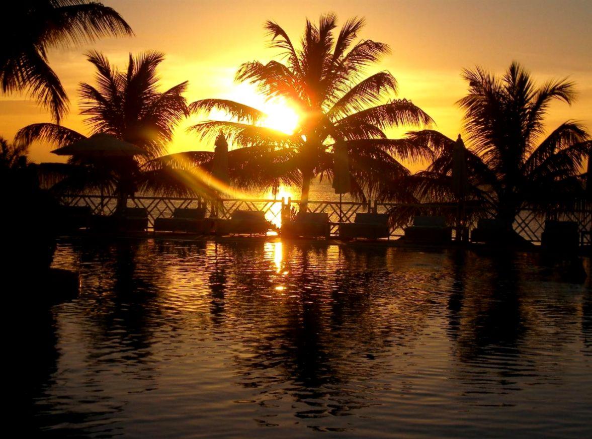 image Of Sunsets Over Water