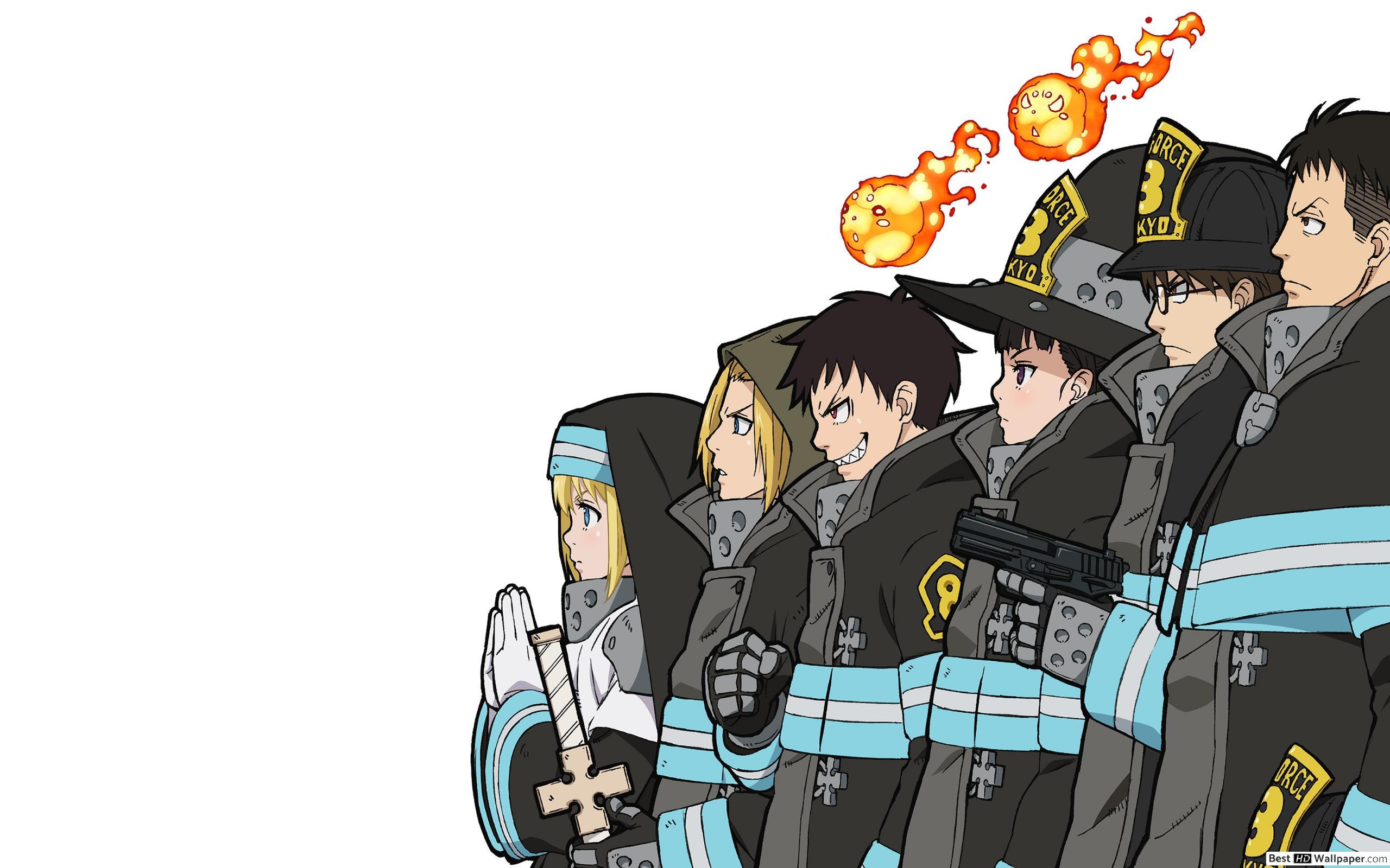 Fire Force Kusakabe, Takehisa Hinawa, Maki Oze, Iris