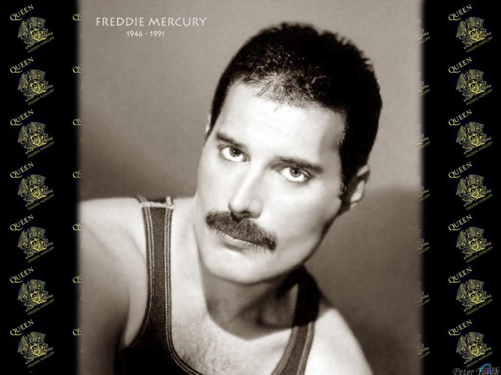 Download Wallpaper face singer freddie mercury mustache
