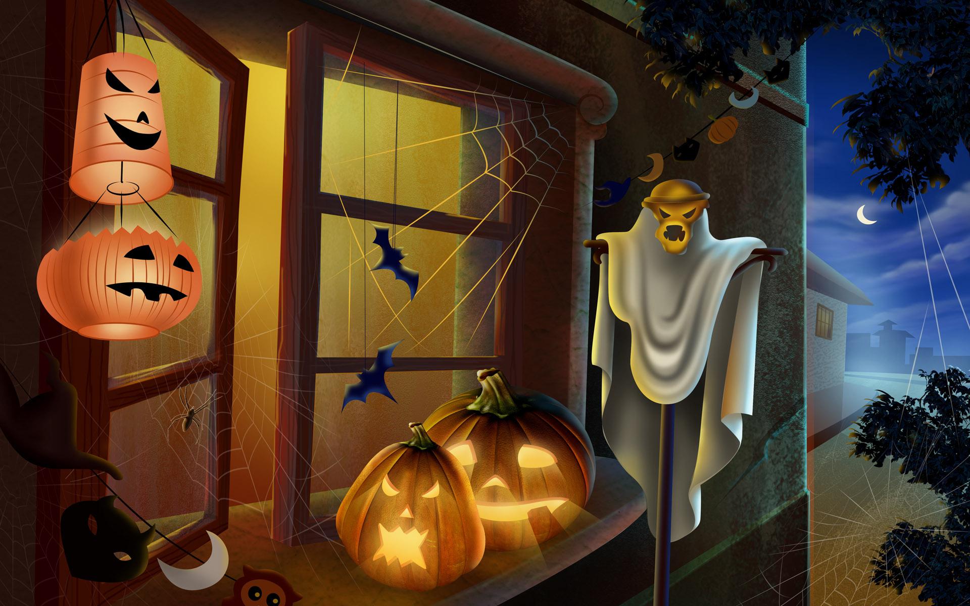 Scary Halloween 2012 HD Wallpaper. Pumpkins, Witches