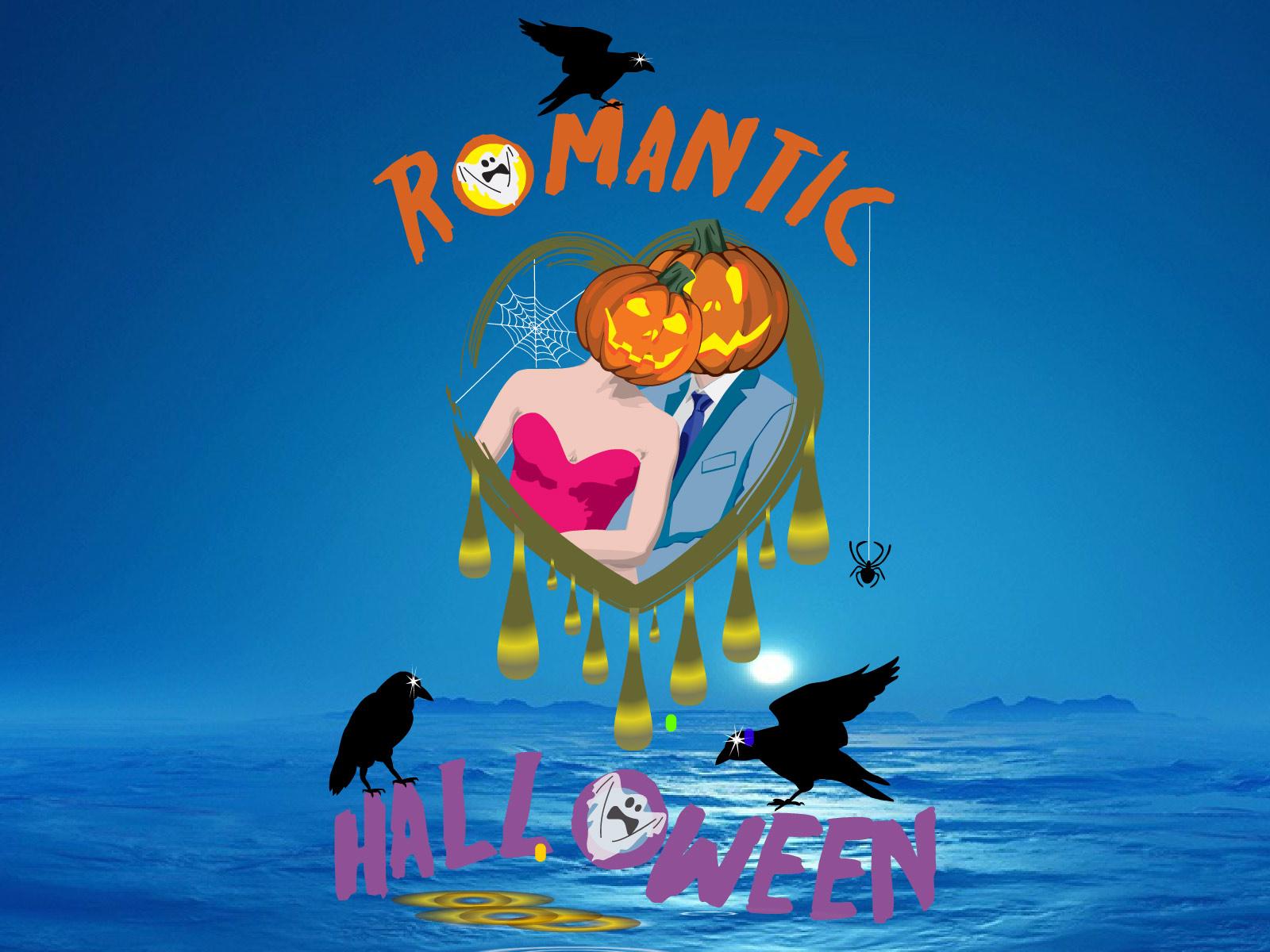 Romantic Halloween screensaver your head and fall