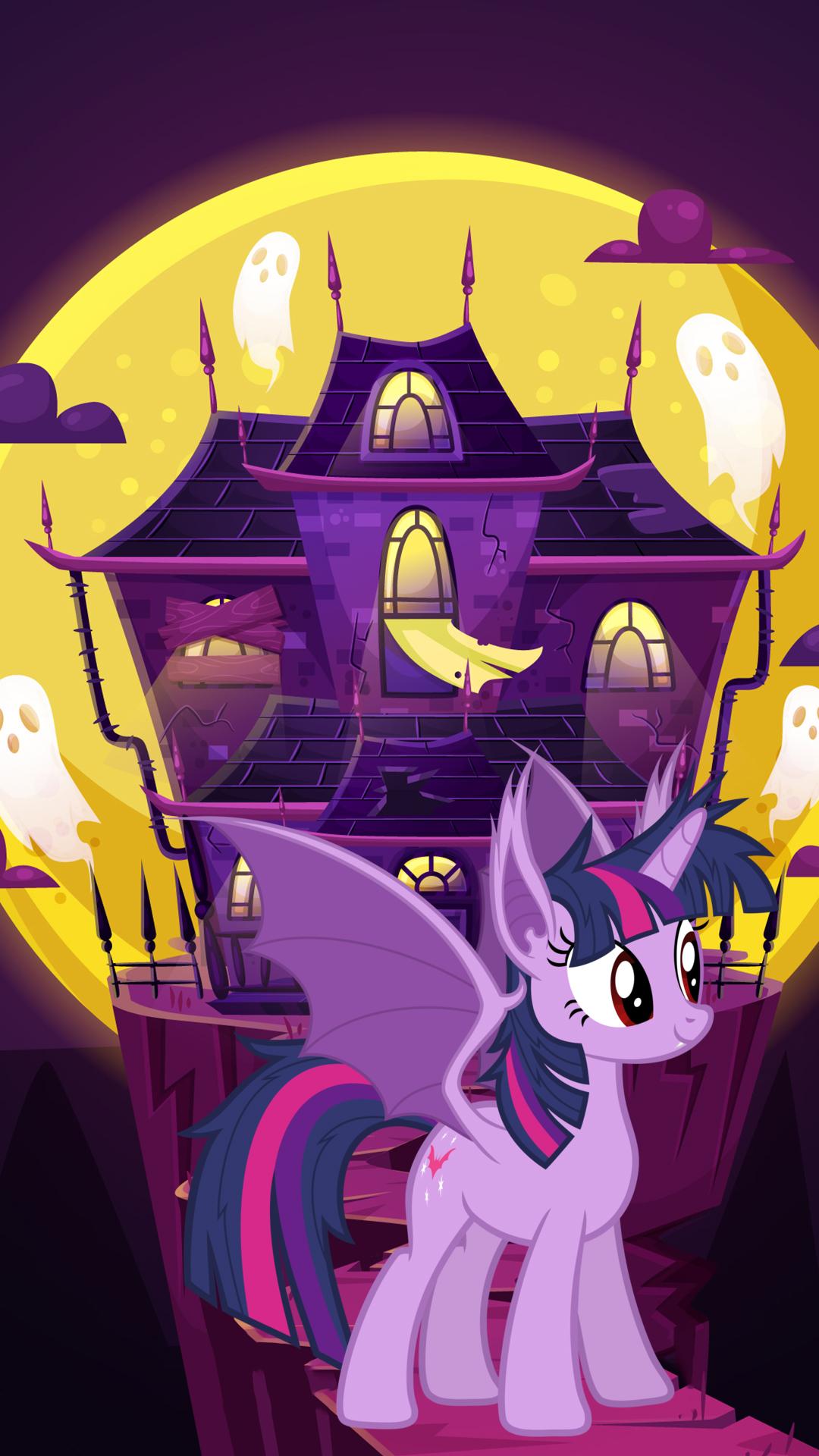Cute Halloween Phone wallpaper with My Little Ponies as