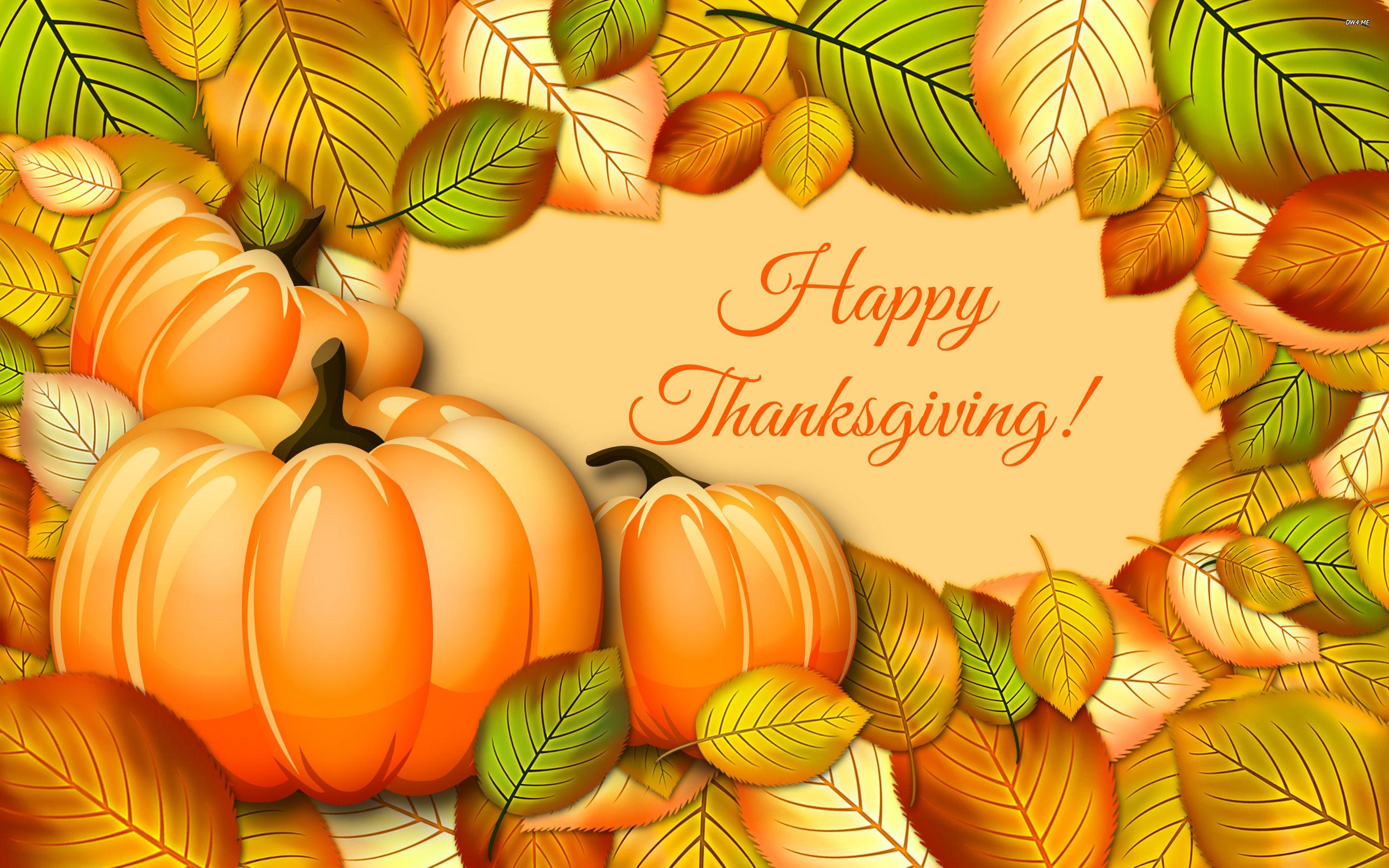 Animated Happy Thanksgiving Wallpaper. Cartoon Pumpkin
