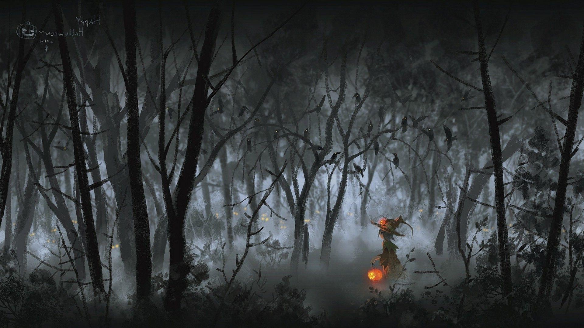 Halloween Forest Wallpaper