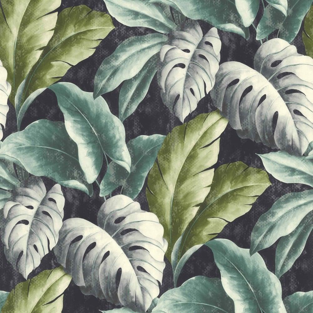 Botanical Tropical Leaves Pattern Wallpaper Tree Leaf Textured Motif BA2404