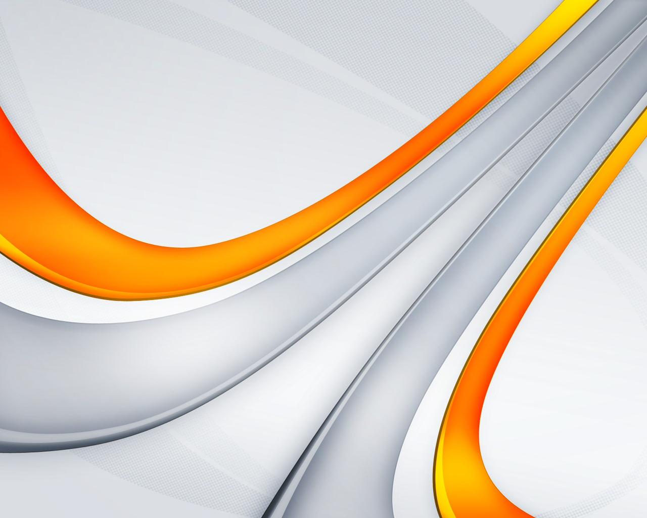 Abstract Orange Silver Lines Desktop Wallpaper